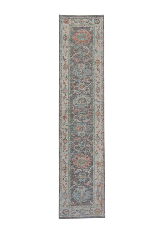 Turkish Oushak Runner Rug 2'10" x 12'4" #16019