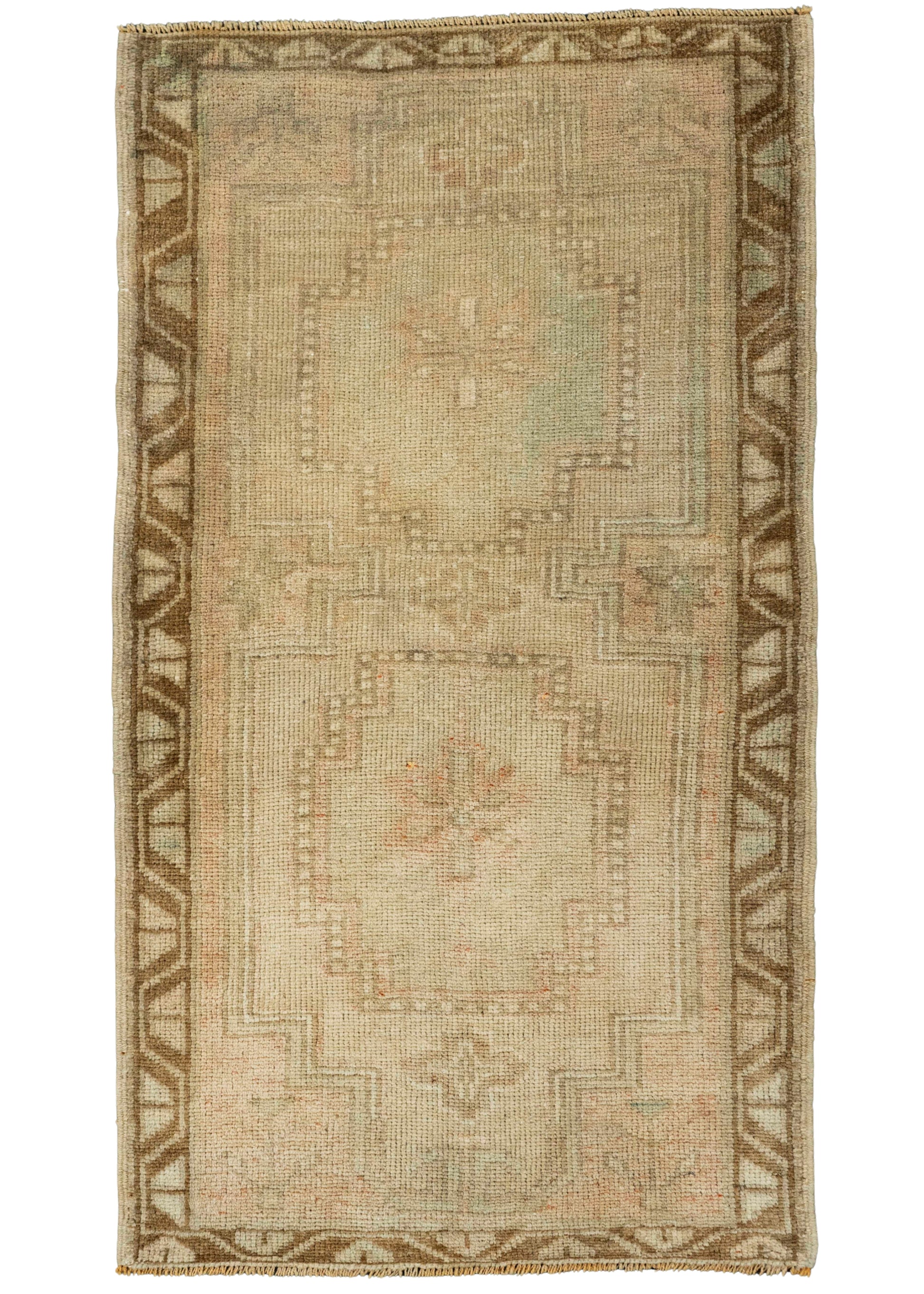 Turkish Mini Rug Oriental Hand Knotted Vintage Rug  1'9" x  3'2" #22079