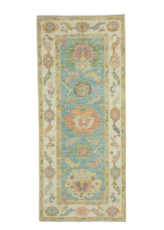 Turkish Oushak Runner Rug 2'8" x 6'2" #17423