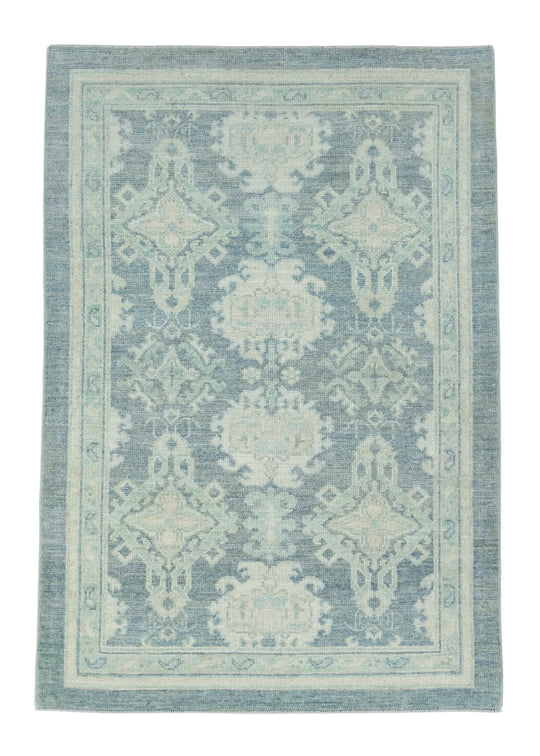 Turkish Oushak Rug 4'1" x 5'10" #17476