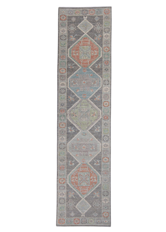 Turkish Oushak Runner Rug 2'11" x 12' #16163
