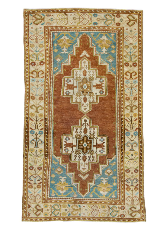 Turkish Vintage Rug 3'6" x 6'3" #17953