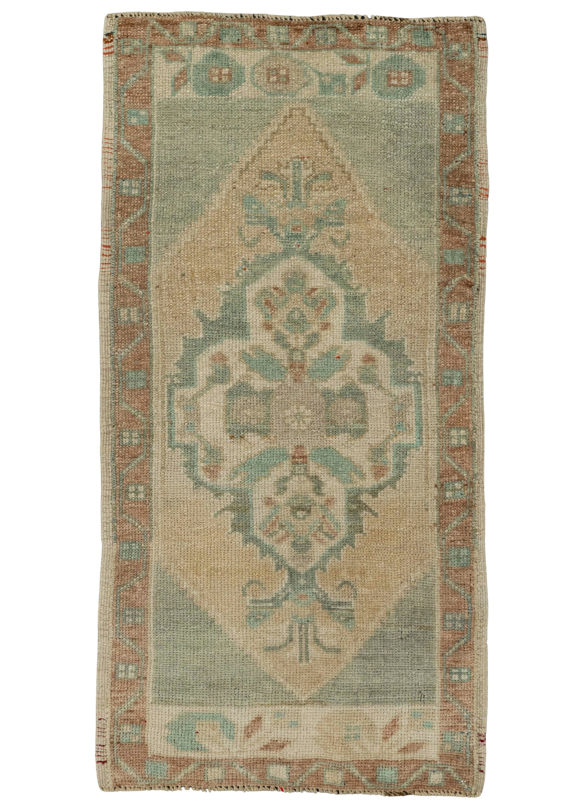 Turkish Mini Rug Oriental Hand Knotted Vintage Rug 1'7" x 3'2" #21063