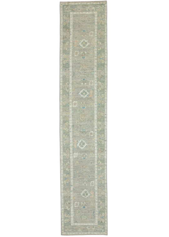 Turkish Oushak Runner Rug 2'10" x 14' #17813