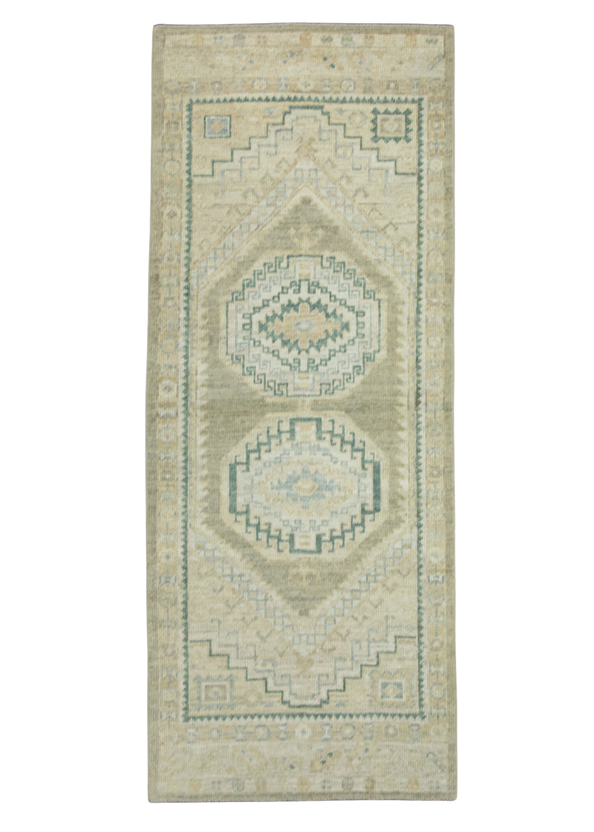 Turkish Oushak Rug 3'1"x 7'9" #19272