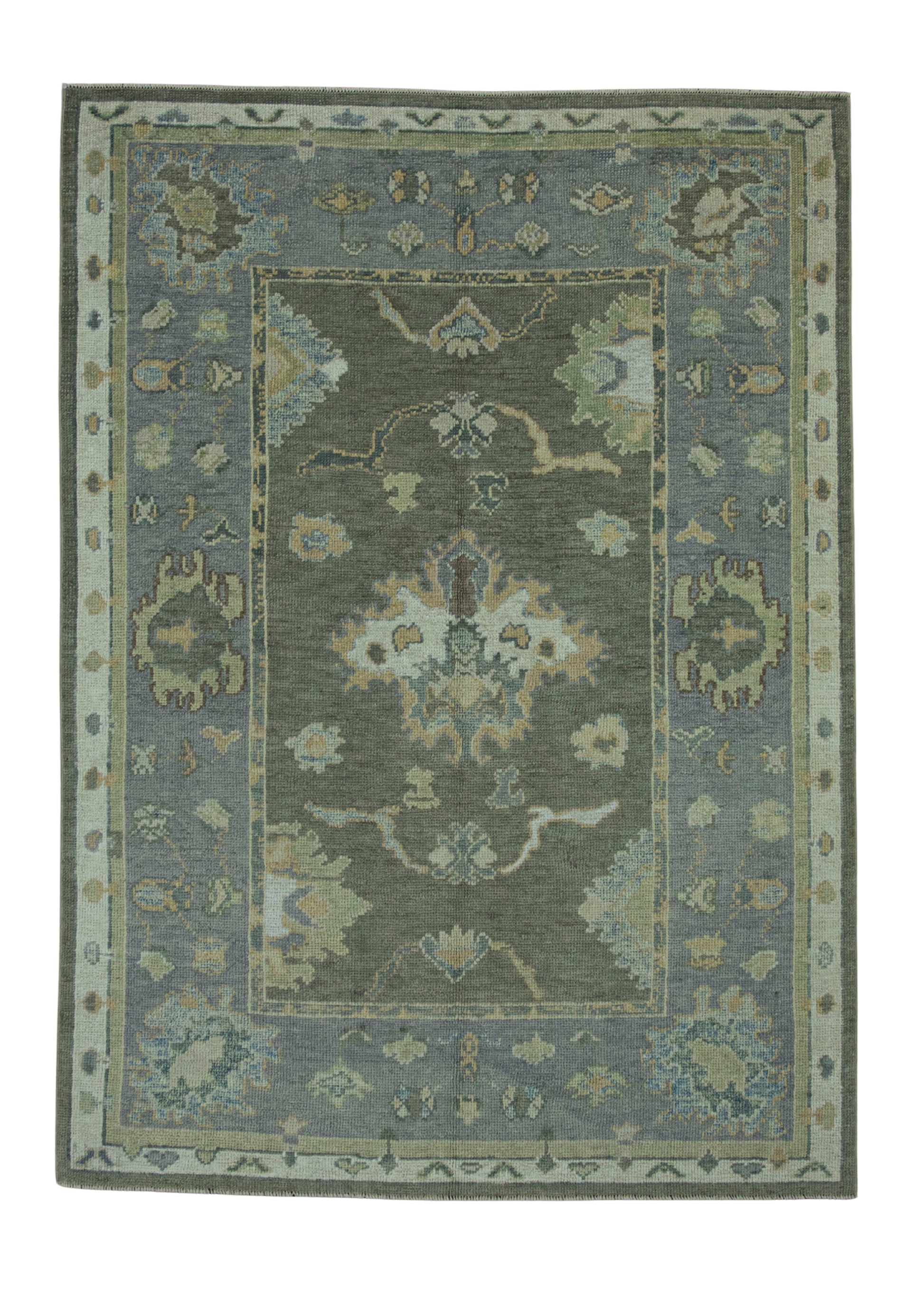 Turkish Oushak Rug 5' x 6'11" #19194