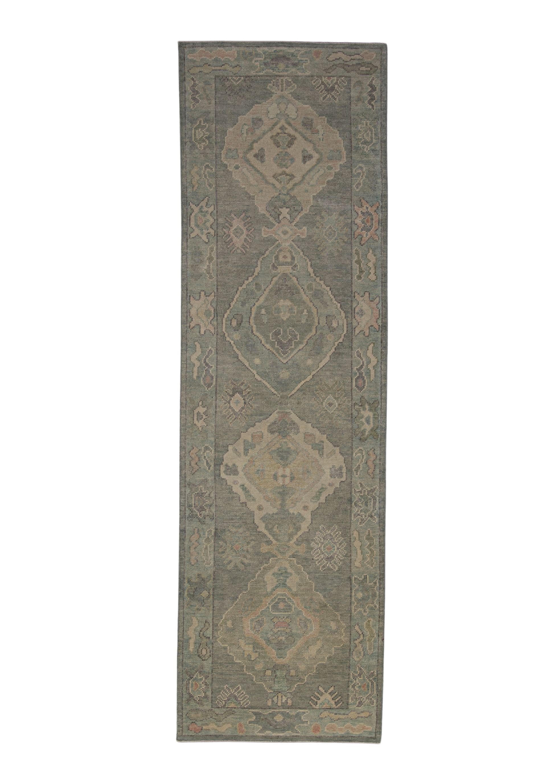 Turkish Oushak Rug 2'9" x 9'4" #12103