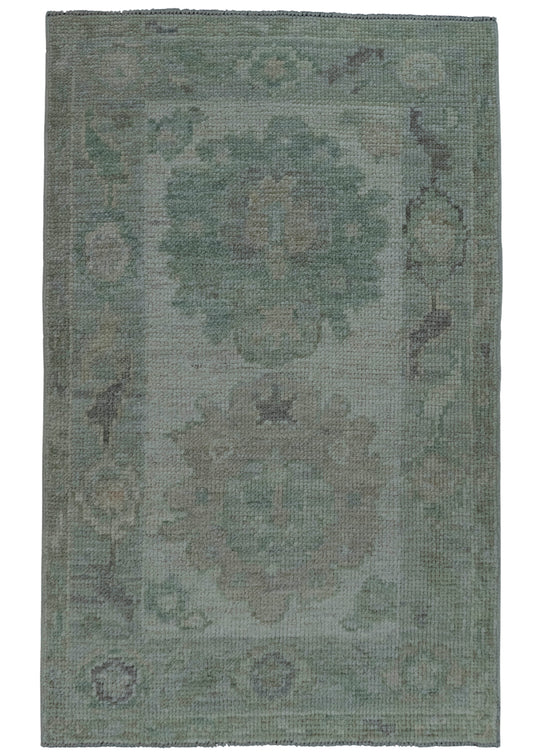 Turkish Oushak Rug 2'1" x 3'4" #19479