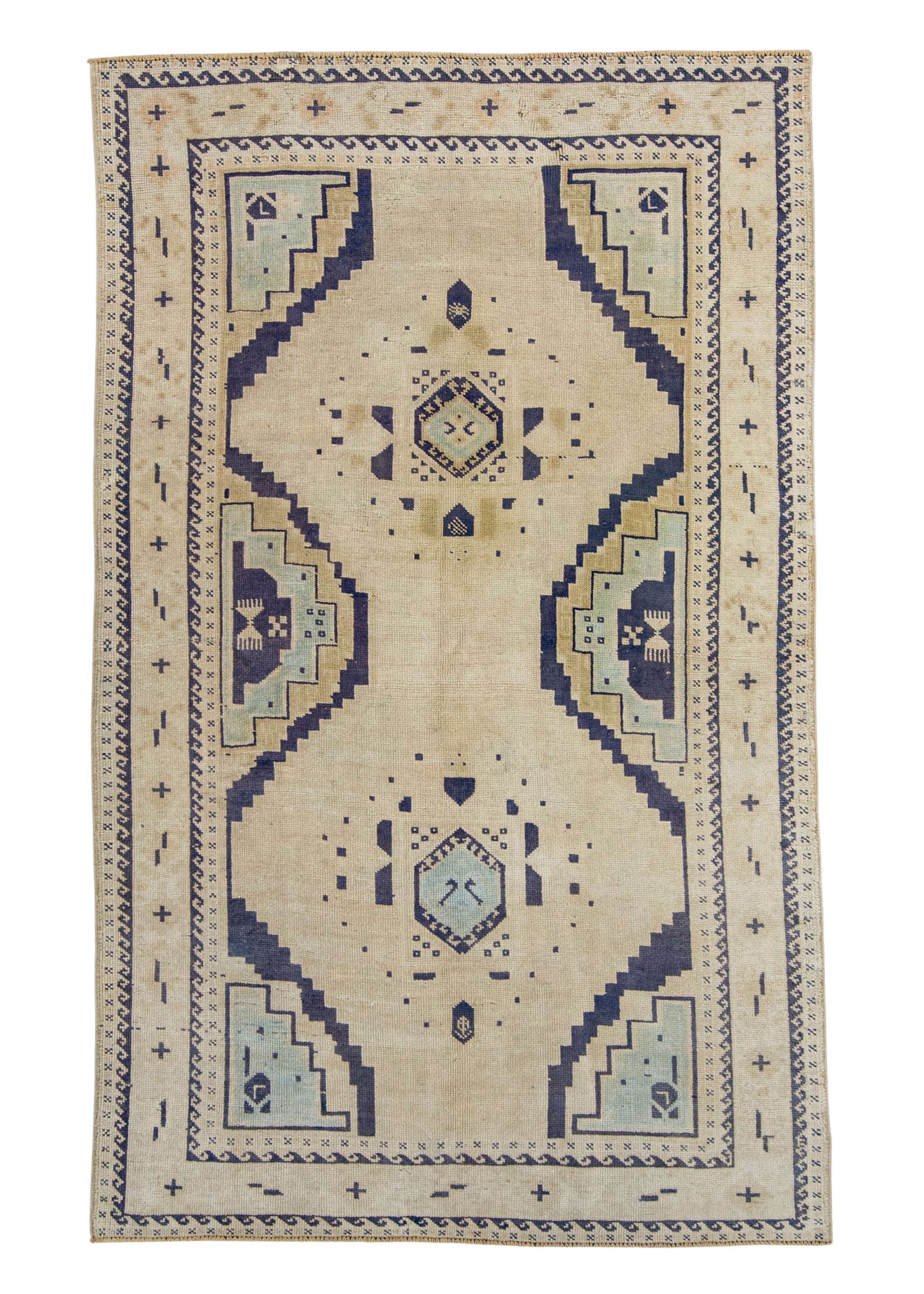 80.5×132\"Capricious” ViNTAGE TURKiSH RUG 80.5×132
