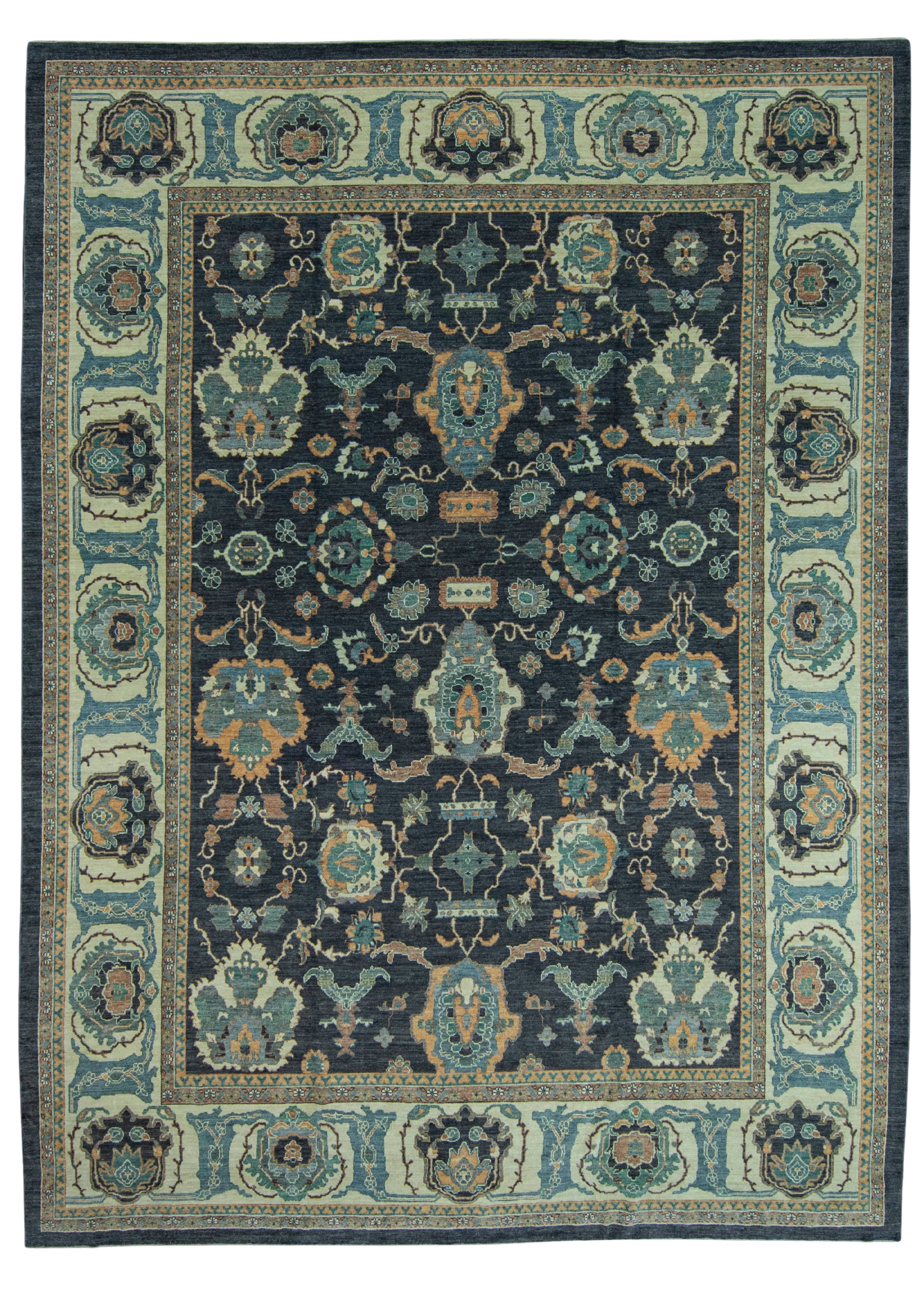 Turkish Oushak Antique Look Rug 12'9" x 17'8" #20063