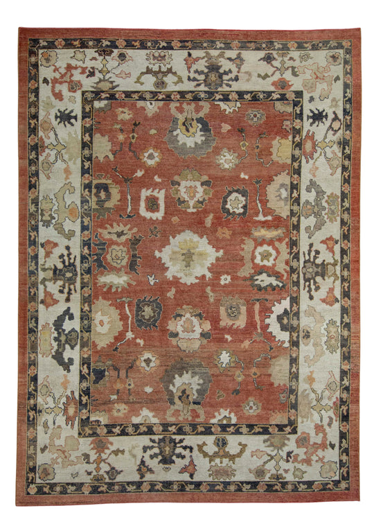 Turkish Oushak Old Wool Rug 8'10" x 12'2" #18143
