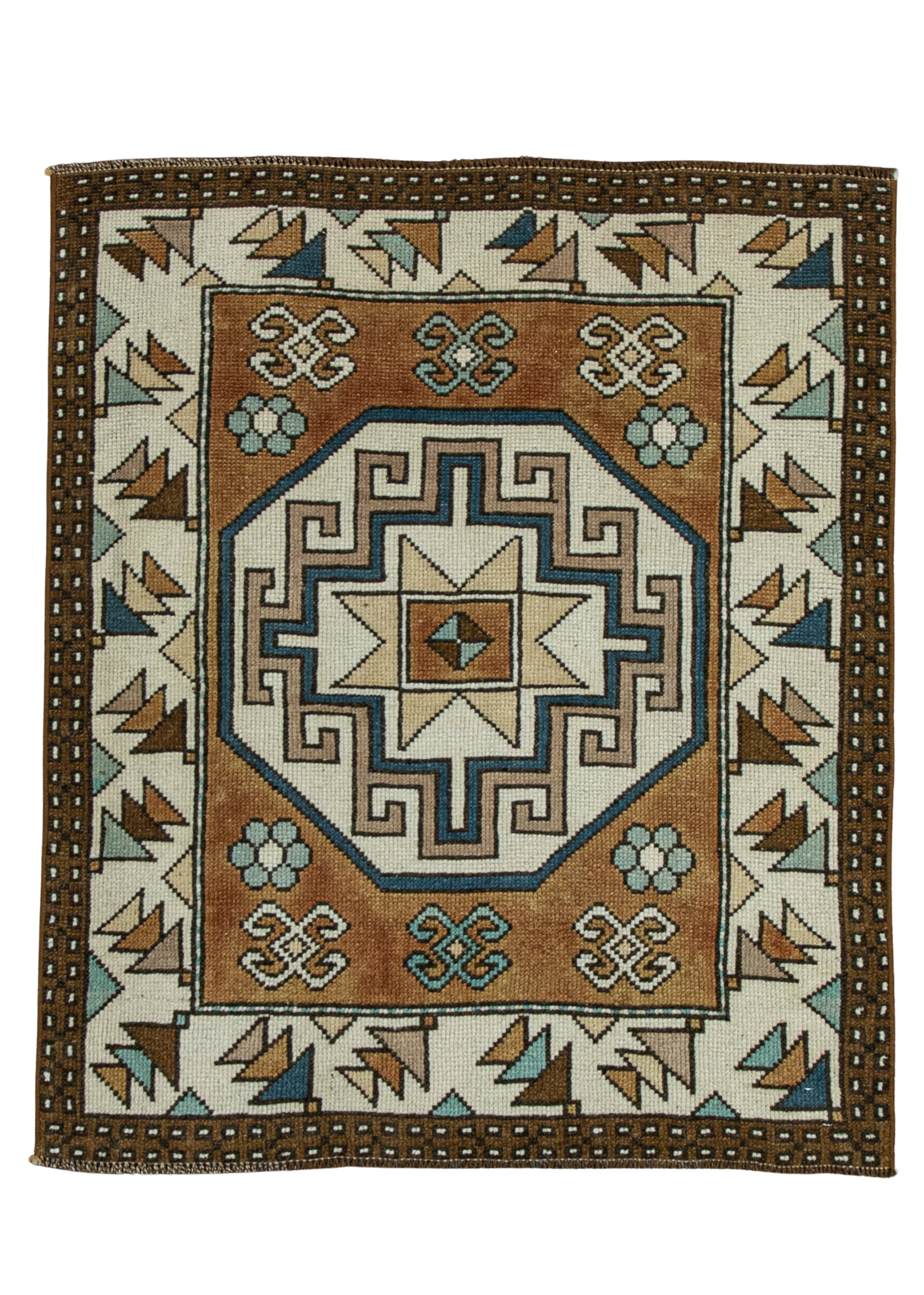 Turkish Vintage Square Rug  3' x 3'6" #20564