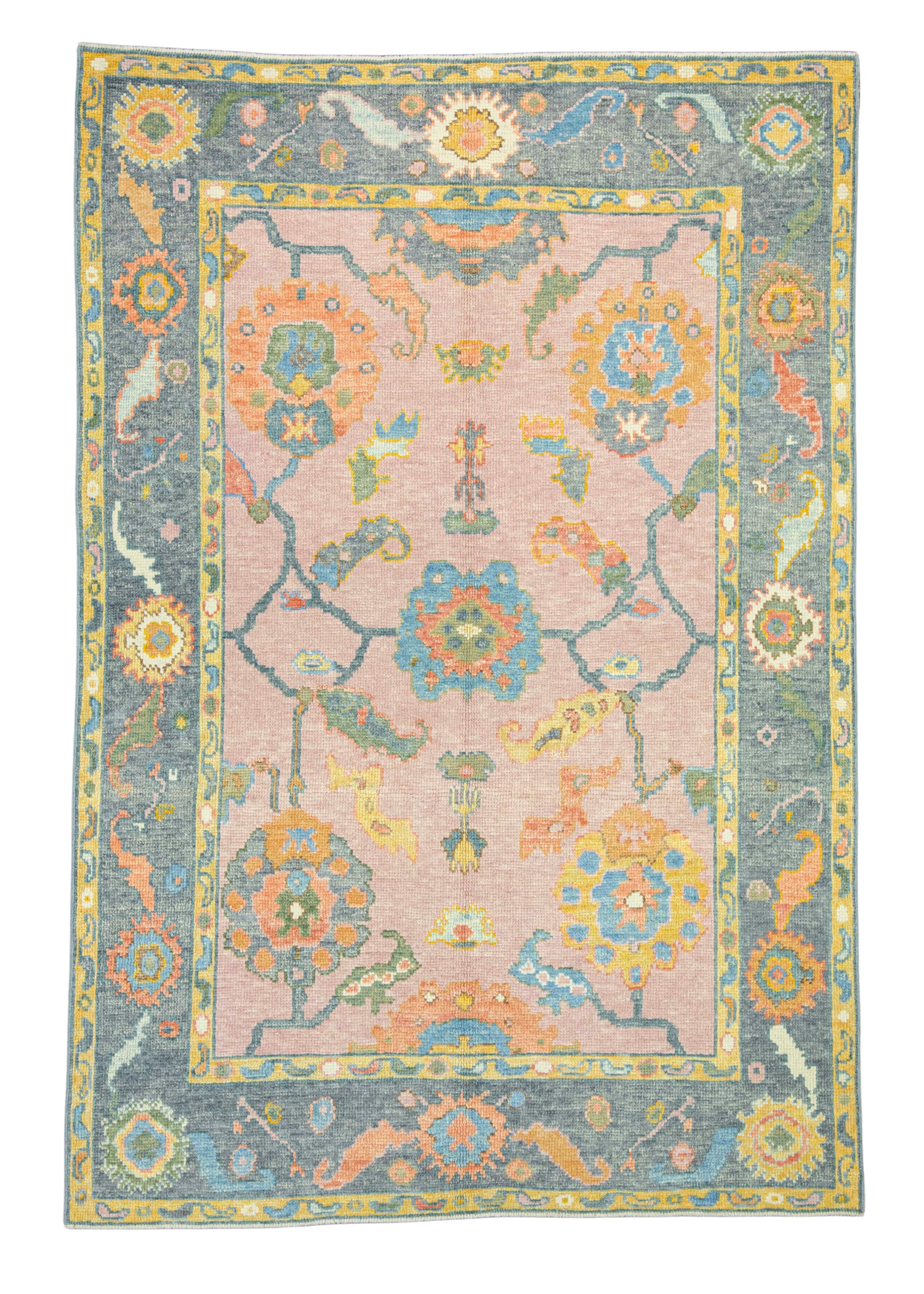 Turkish Oushak Rug 4'10" x 7'2" #19053