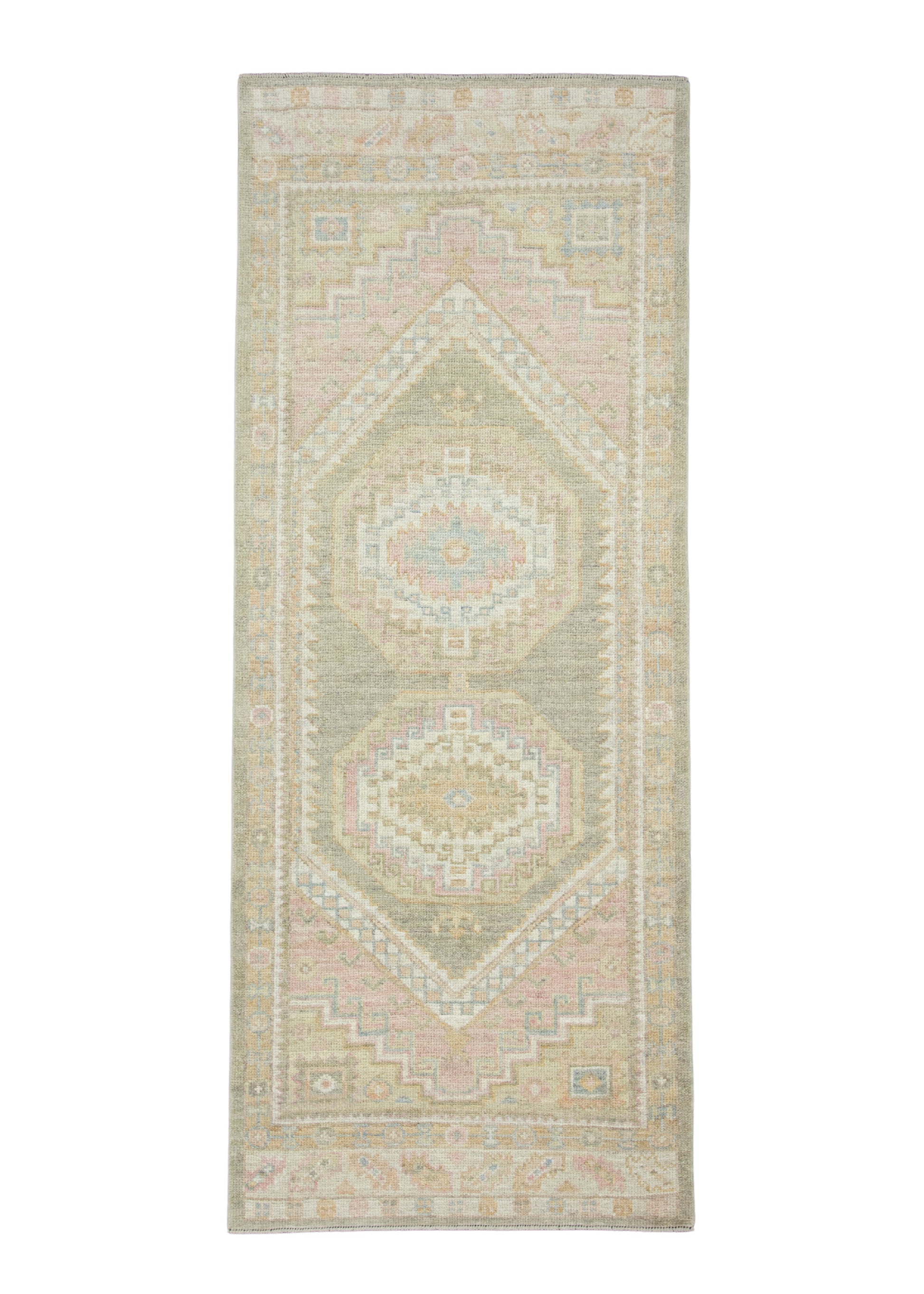 Turkish Oushak Runner Rug 3' x 7'8" #17503