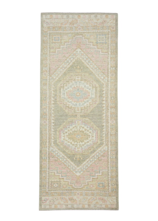 Turkish Oushak Runner Rug 3' x 7'8" #17503