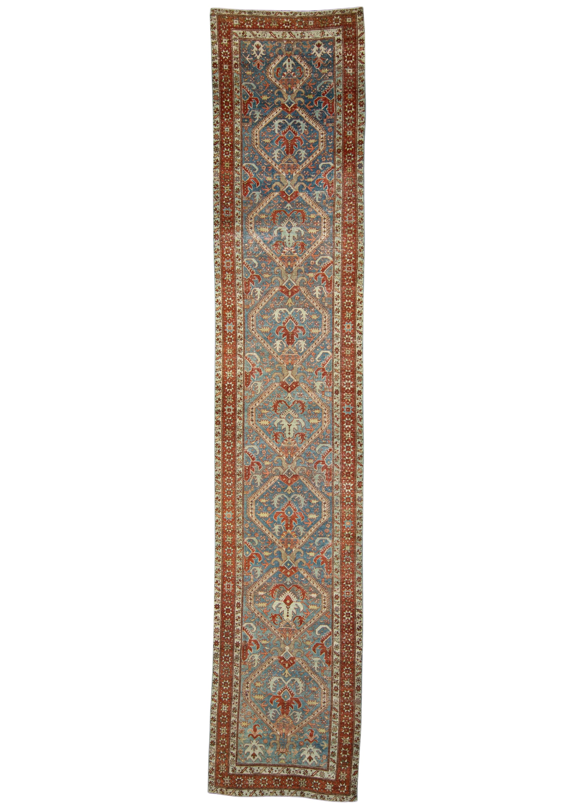 Turkish Antique Runner Rug 3'4" x 17'4" #23675