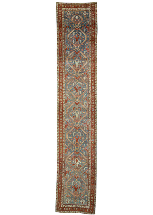 Turkish Antique Runner Rug 3'4" x 17'4" #23675