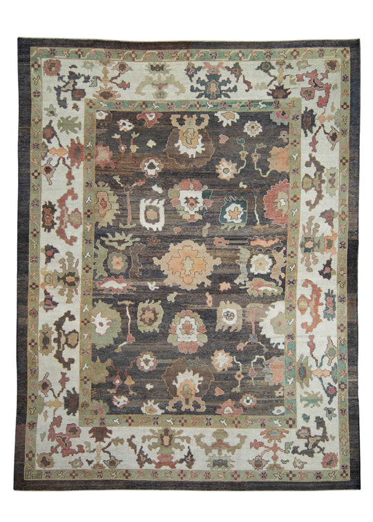 Turkish Oushak Old Wool Rug 10'6" x 13'9" #18141