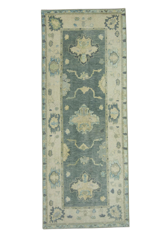 Turkish Oushak Rug 3'11" x 10' #18035