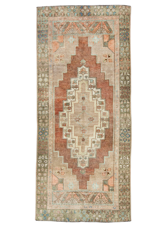 Turkish Vintage Runner Rug 4'6" x 10'3" #17804