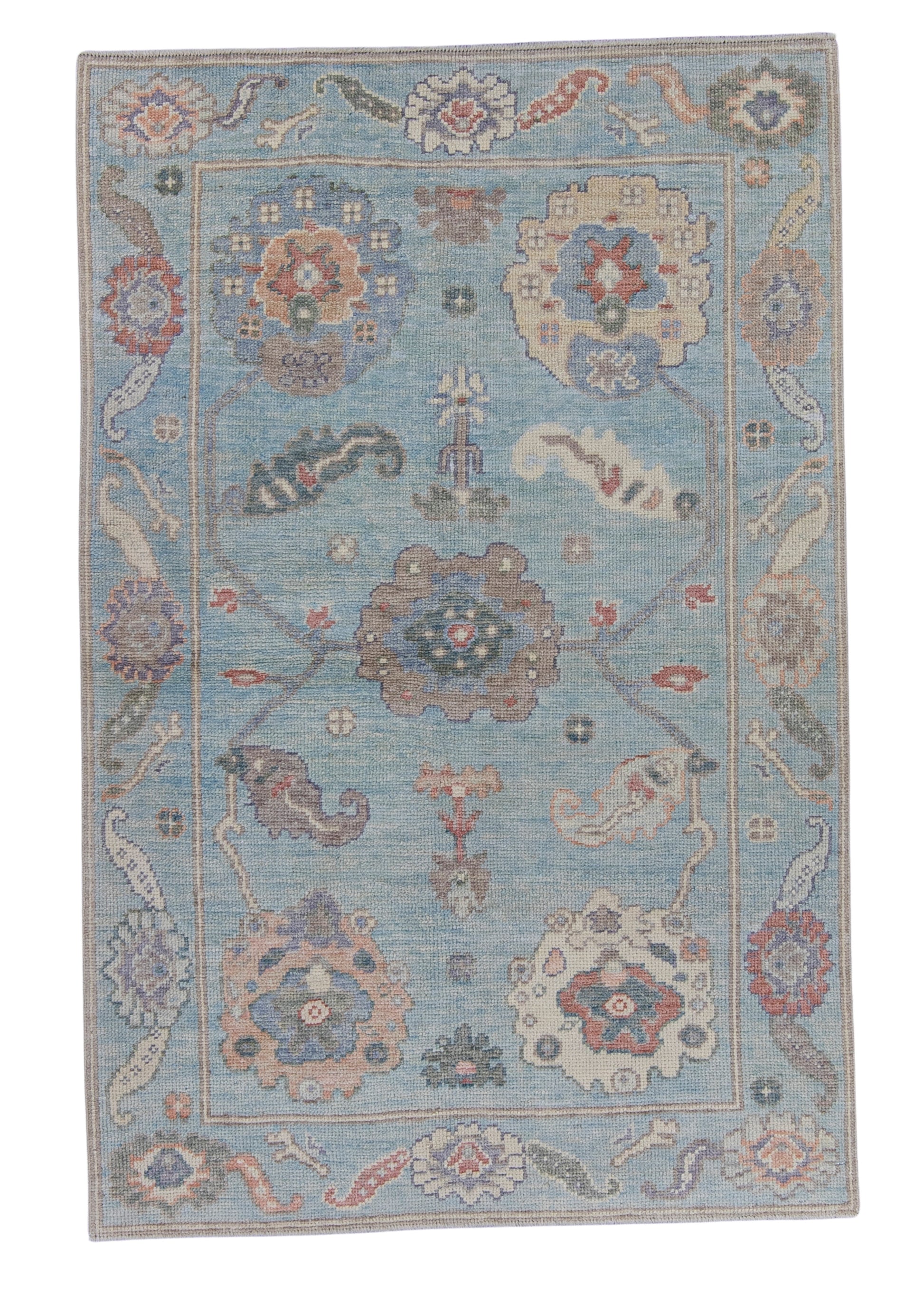 Turkish Oushak Rug 3'9" x 5'8" #16571