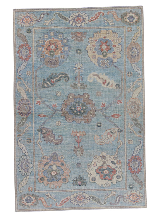 Turkish Oushak Rug 3'9" x 5'8" #16571