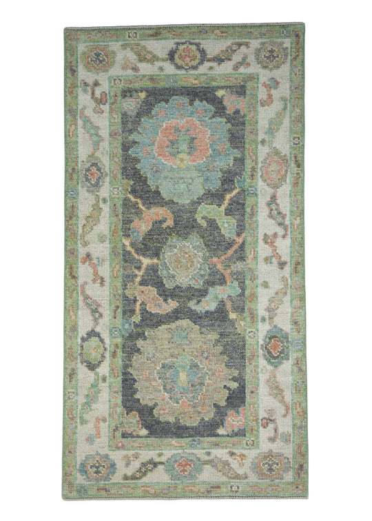 Turkish Oushak Rug 2'7" x 5'1" #17387