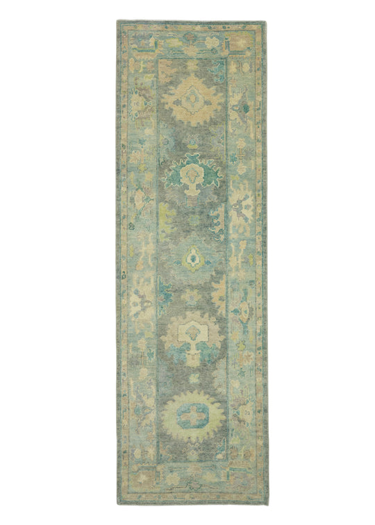Turkish Oushak Runner Rug 3' x 9'5" #17213