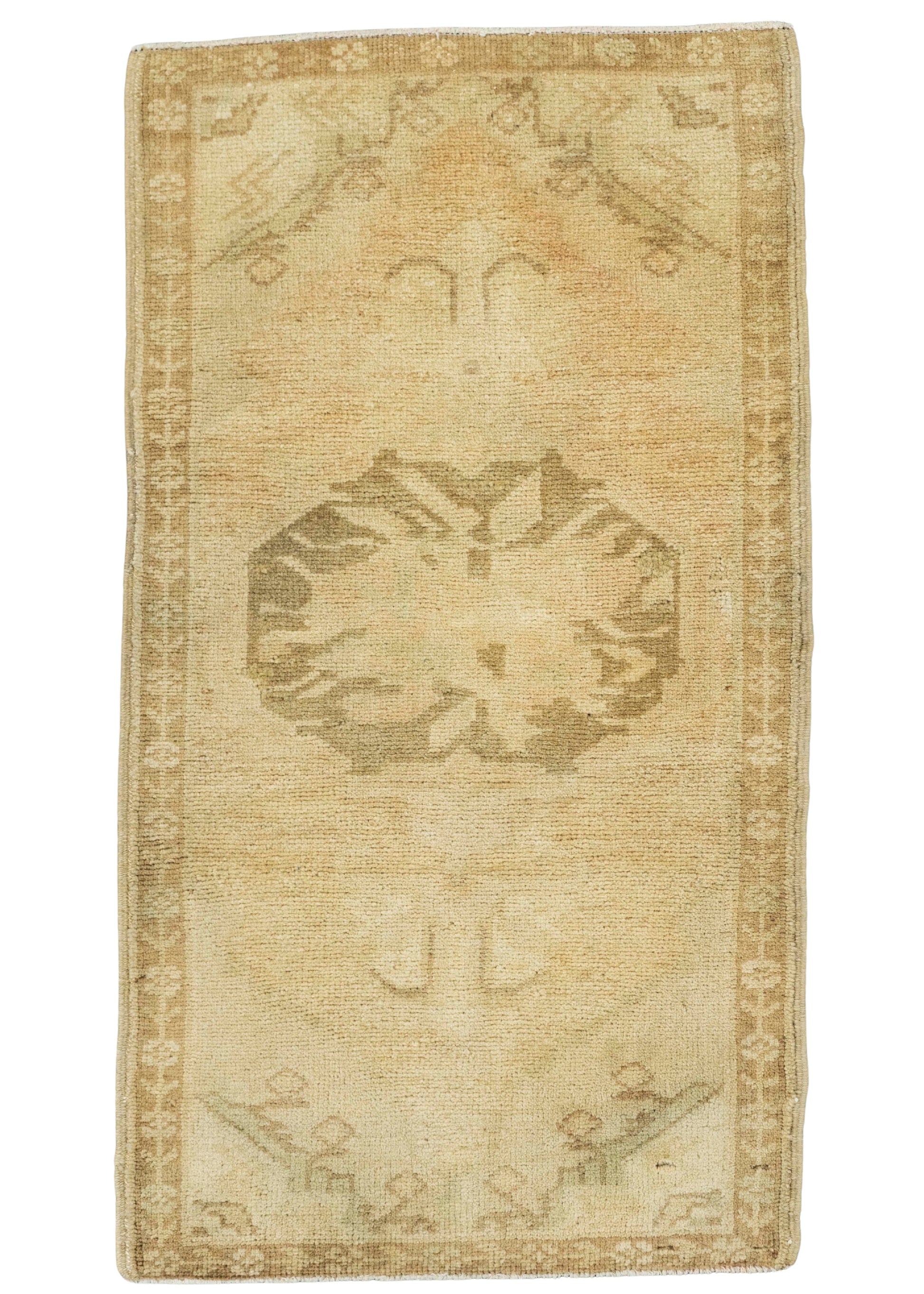 Turkish Mini Rug Oriental Hand Knotted Vintage Rug  1'7" x  2'11" #22036