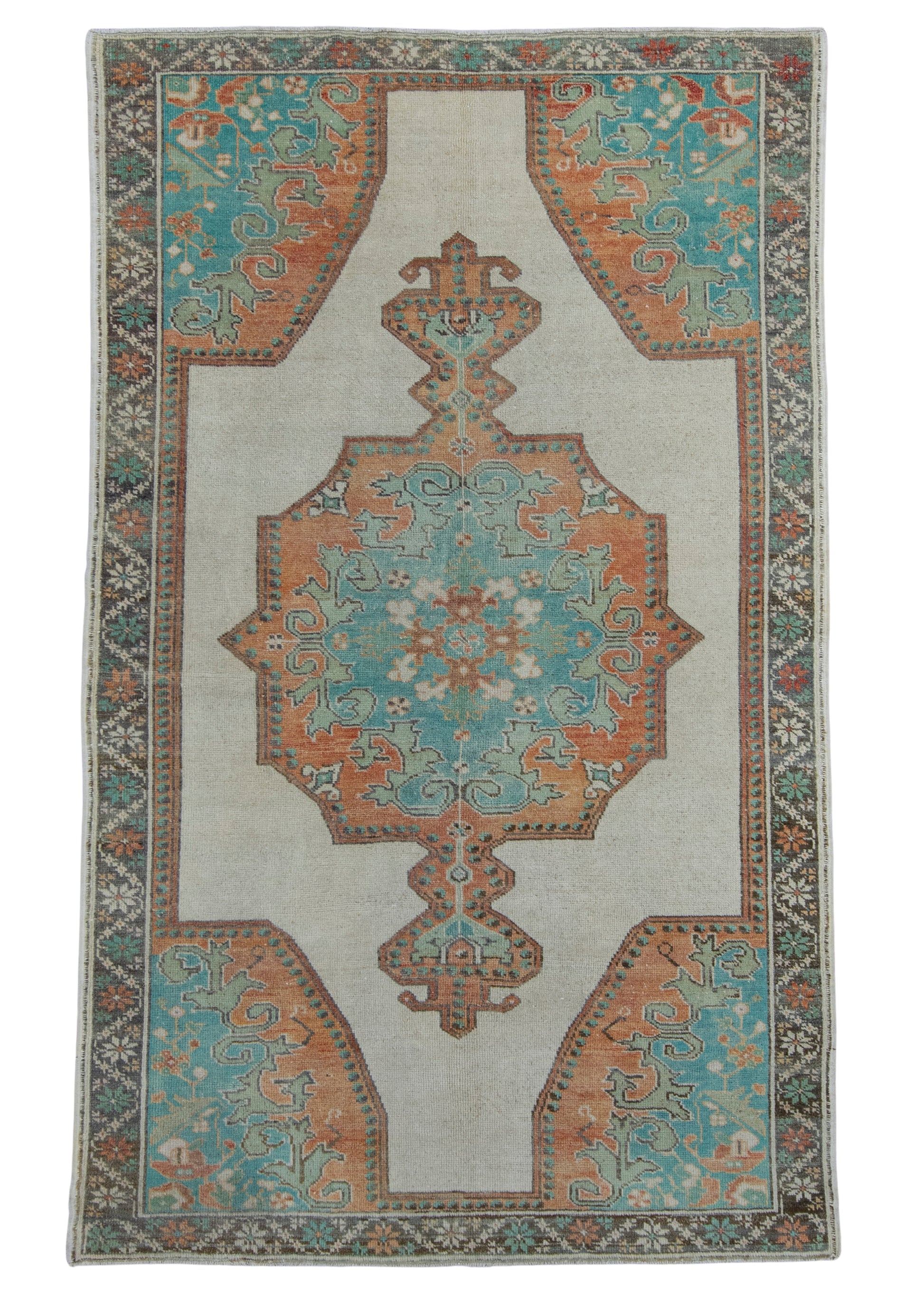 Turkish Vintage Rug 4'7" x 7'8" #17955