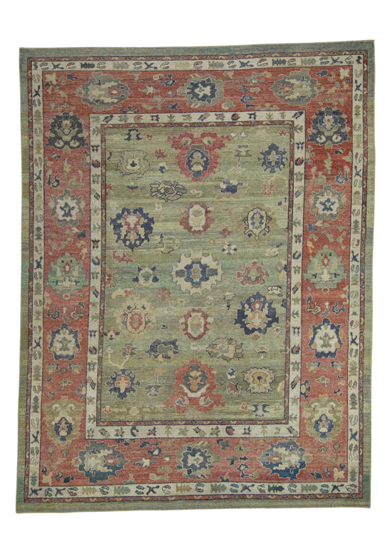 Turkish Oushak Old Wool Rug 8'10" x 11'7" #18144