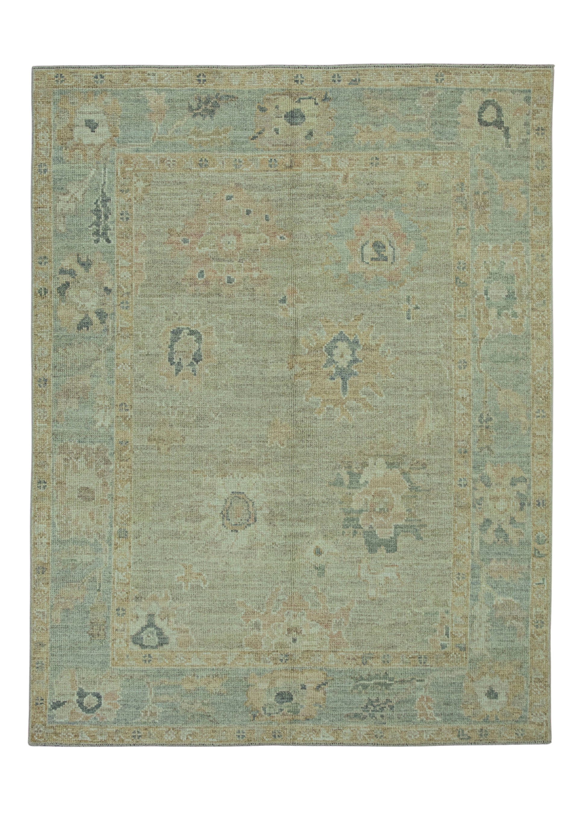 Turkish Oushak Rug 5'2" x 6'9" #19254