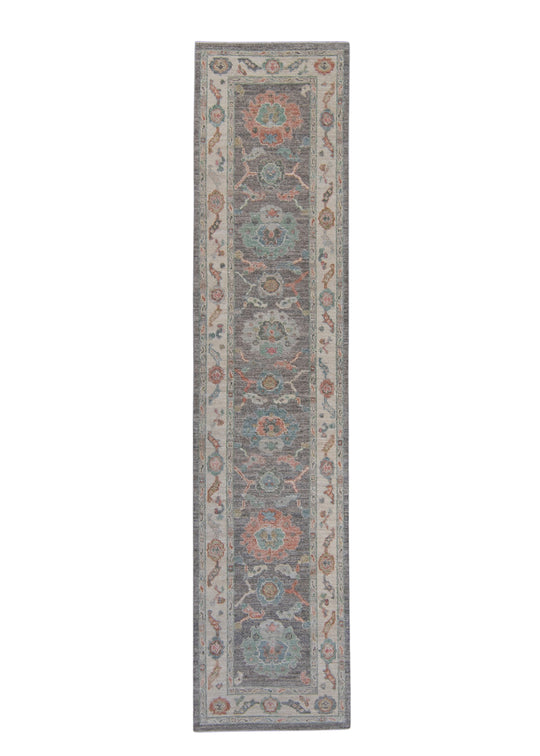 Turkish Oushak Runner Rug 2'10" x 12'4" #16008
