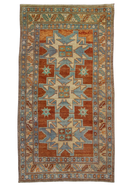 Turkish Vintage Rug 4'3" x 7'9" #17981