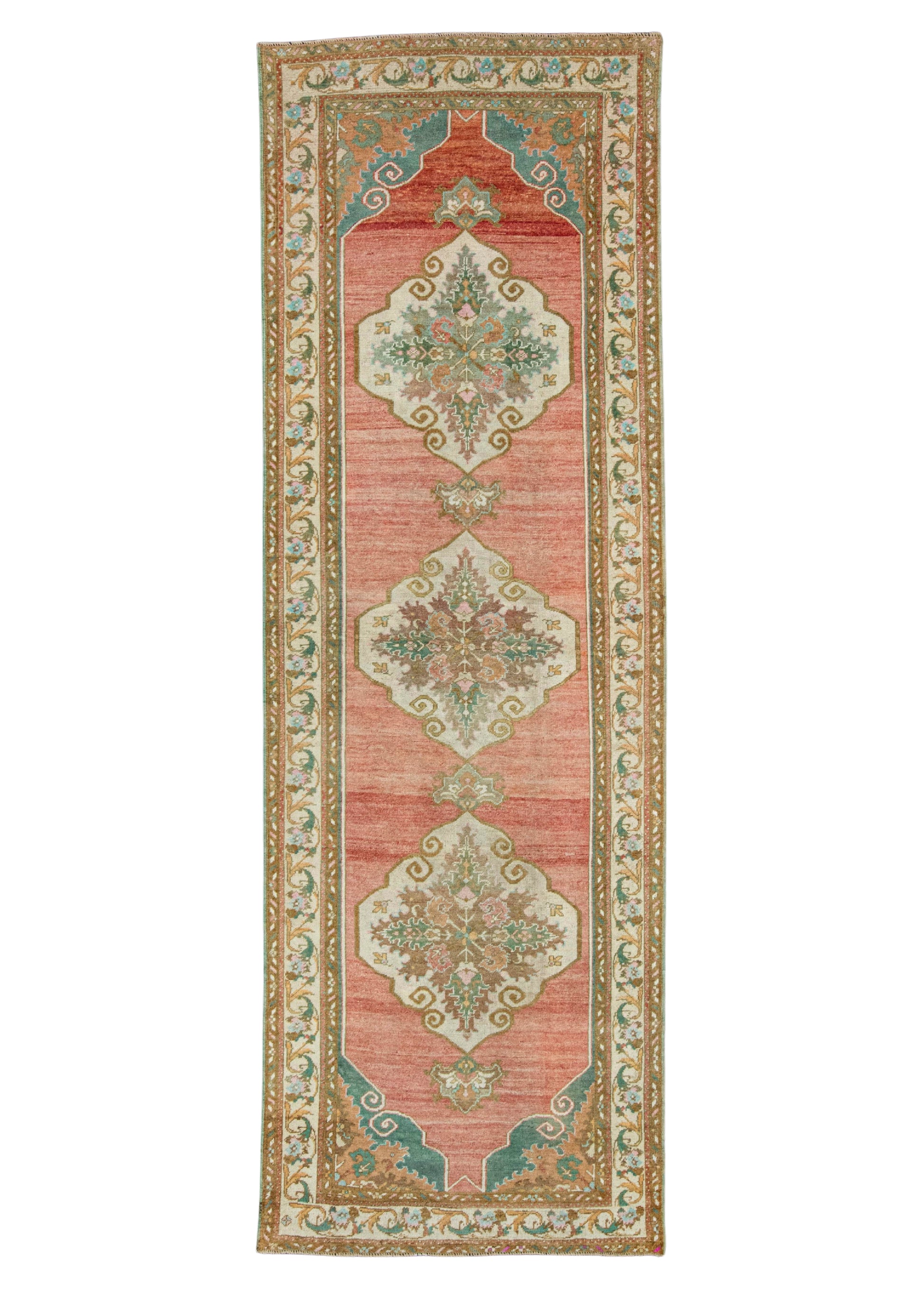 Turkish Vintage Rug  3'7" x 10'9" #21127