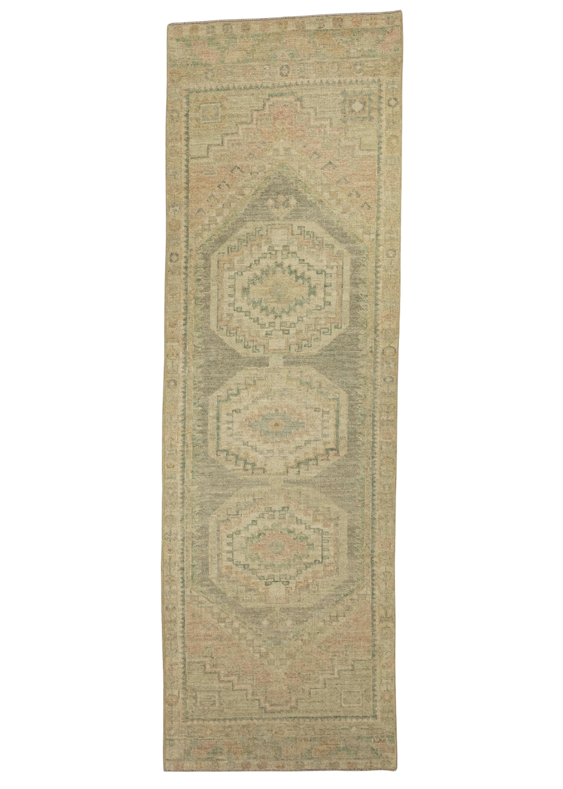 Turkish Oushak Rug 3'2" x 9'11" #20255