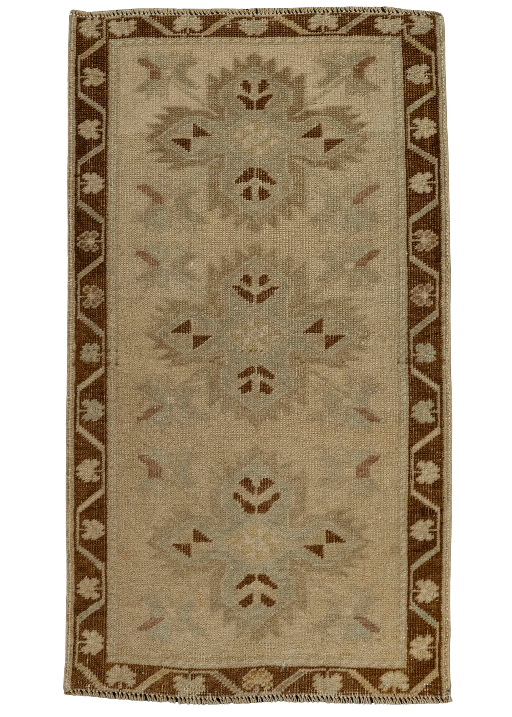 Turkish Mini Rug Oriental Hand Knotted Vintage Rug 1'9" x 3'1" #21283