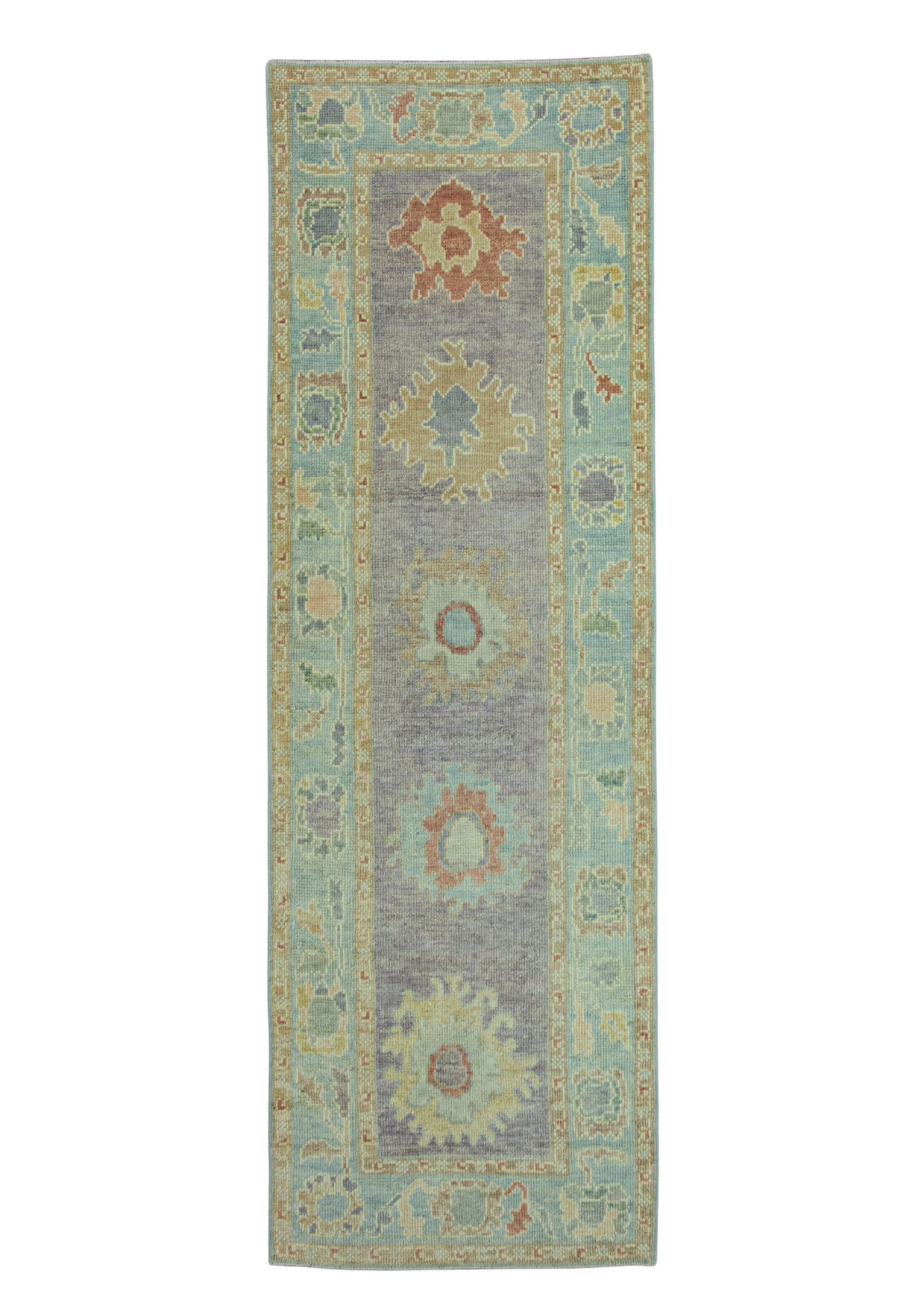 Turkish Oushak Rug 2'8"x 8'4" #19089