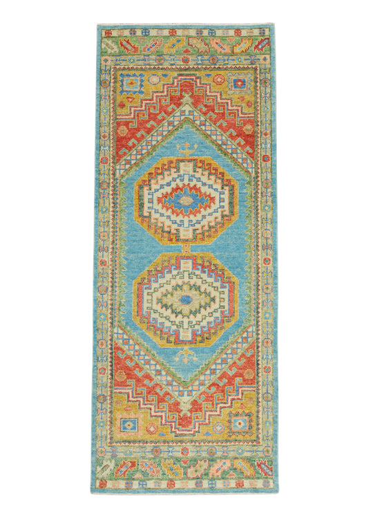 Turkish Oushak Runner Rug 3' x 7'8" #17002
