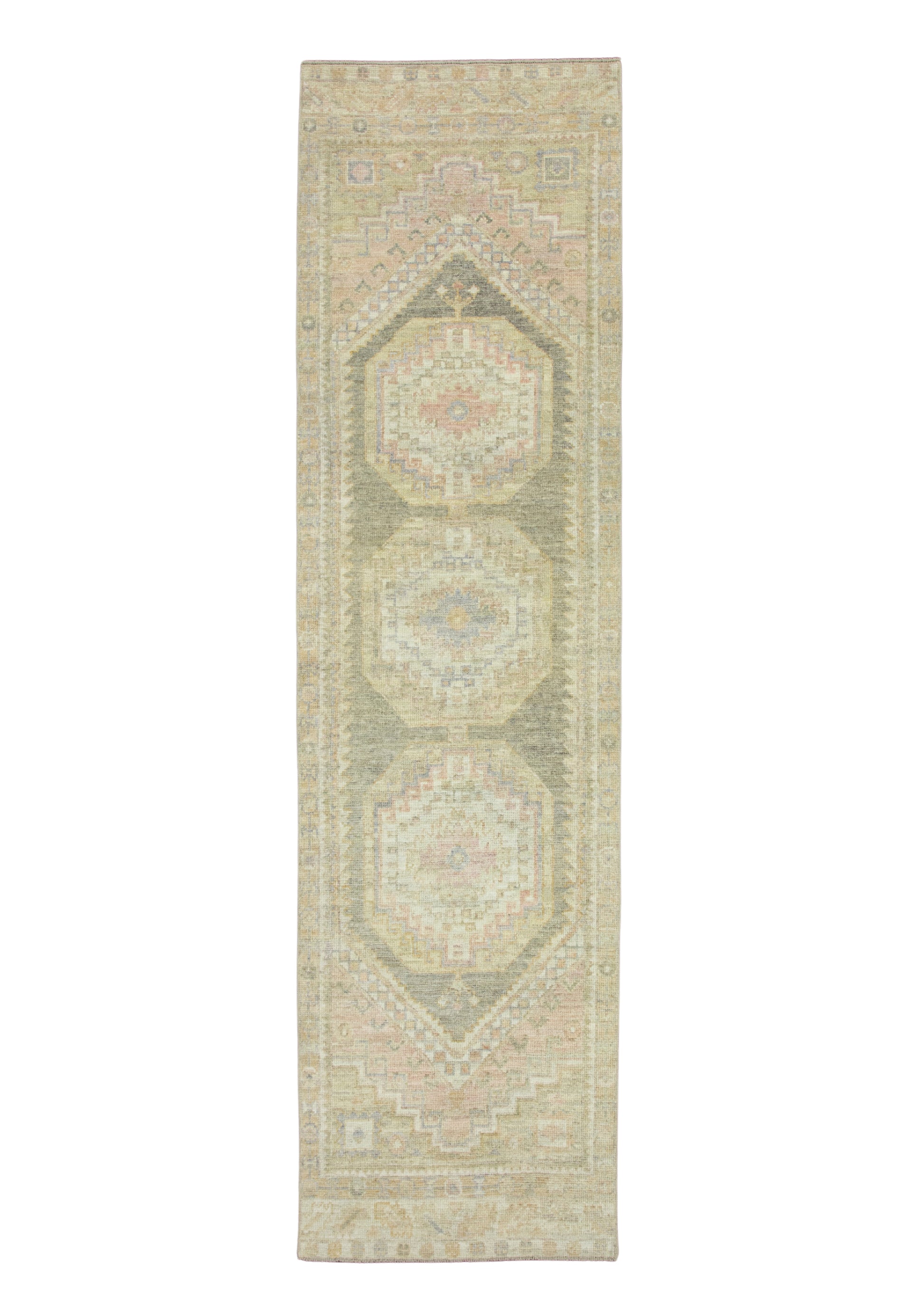Turkish Oushak Runner Rug 2'9" x 10'3" #17496