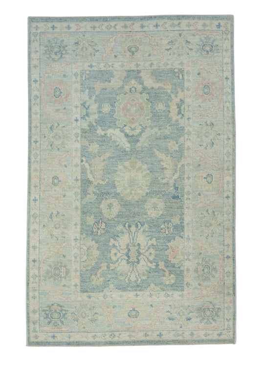 Turkish Oushak Rug 4'3" x 6'8" #17010