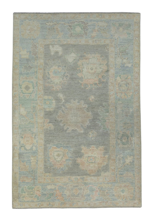 Turkish Oushak Rug 3'9" x 5'8" #17347