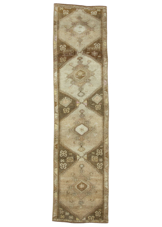 Turkish Vintage Anatolian Runner Rug 2'11" x 11'9" #17206