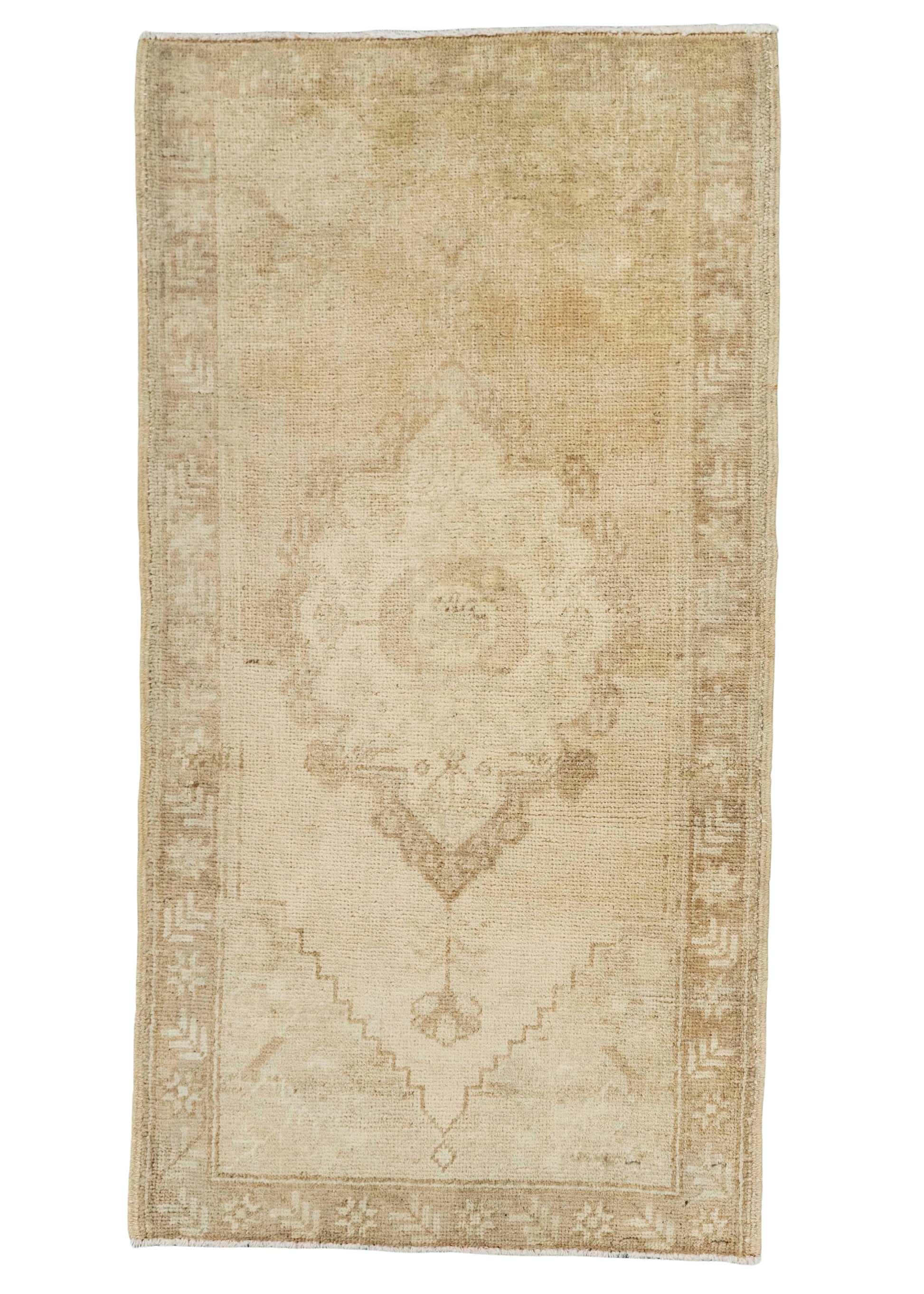 Turkish Mini Rug Oriental Hand Knotted Vintage Rug  1'7" x  3' #22070