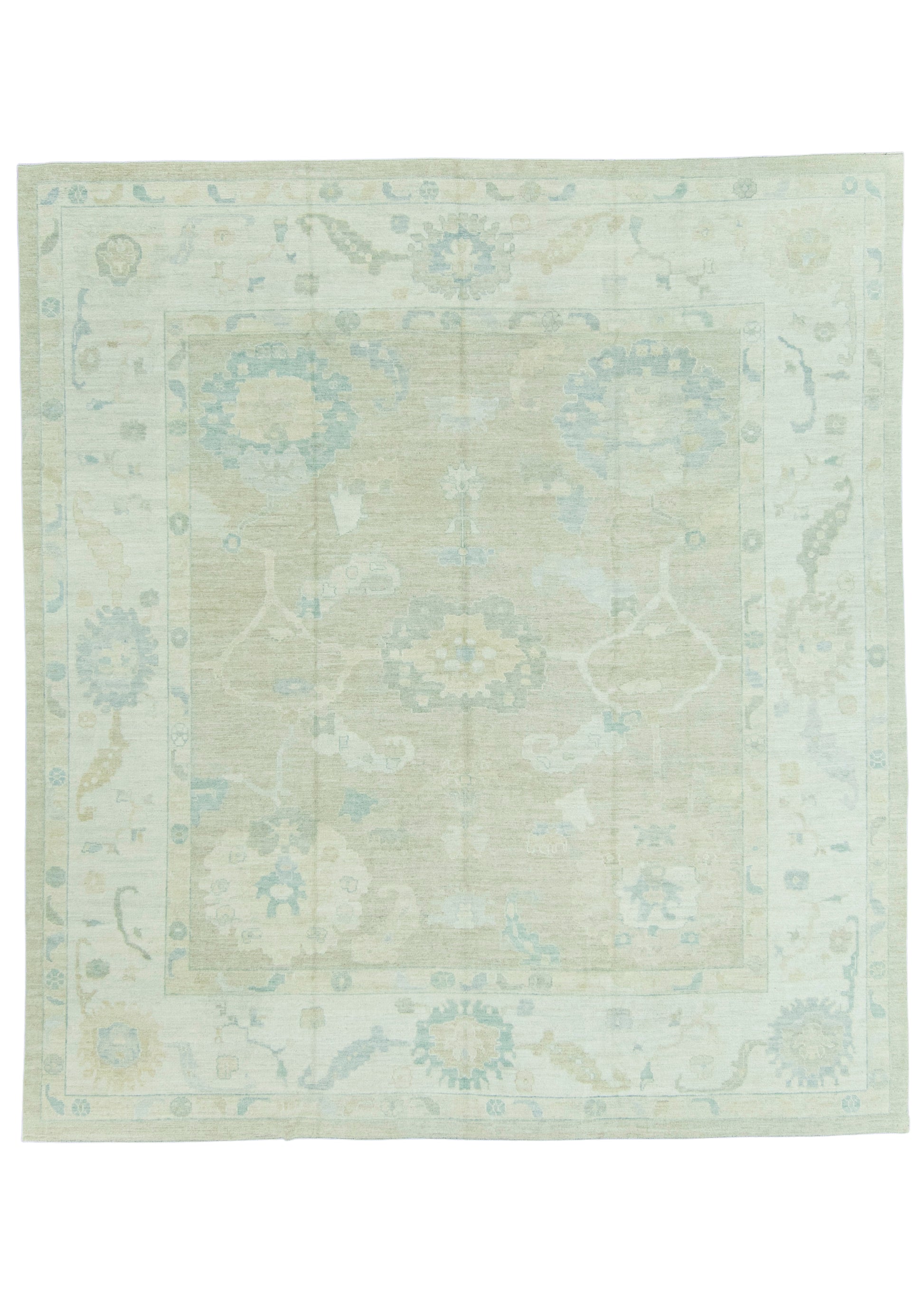 Turkish Oushak Square Rug 11'9" x 13' #19281