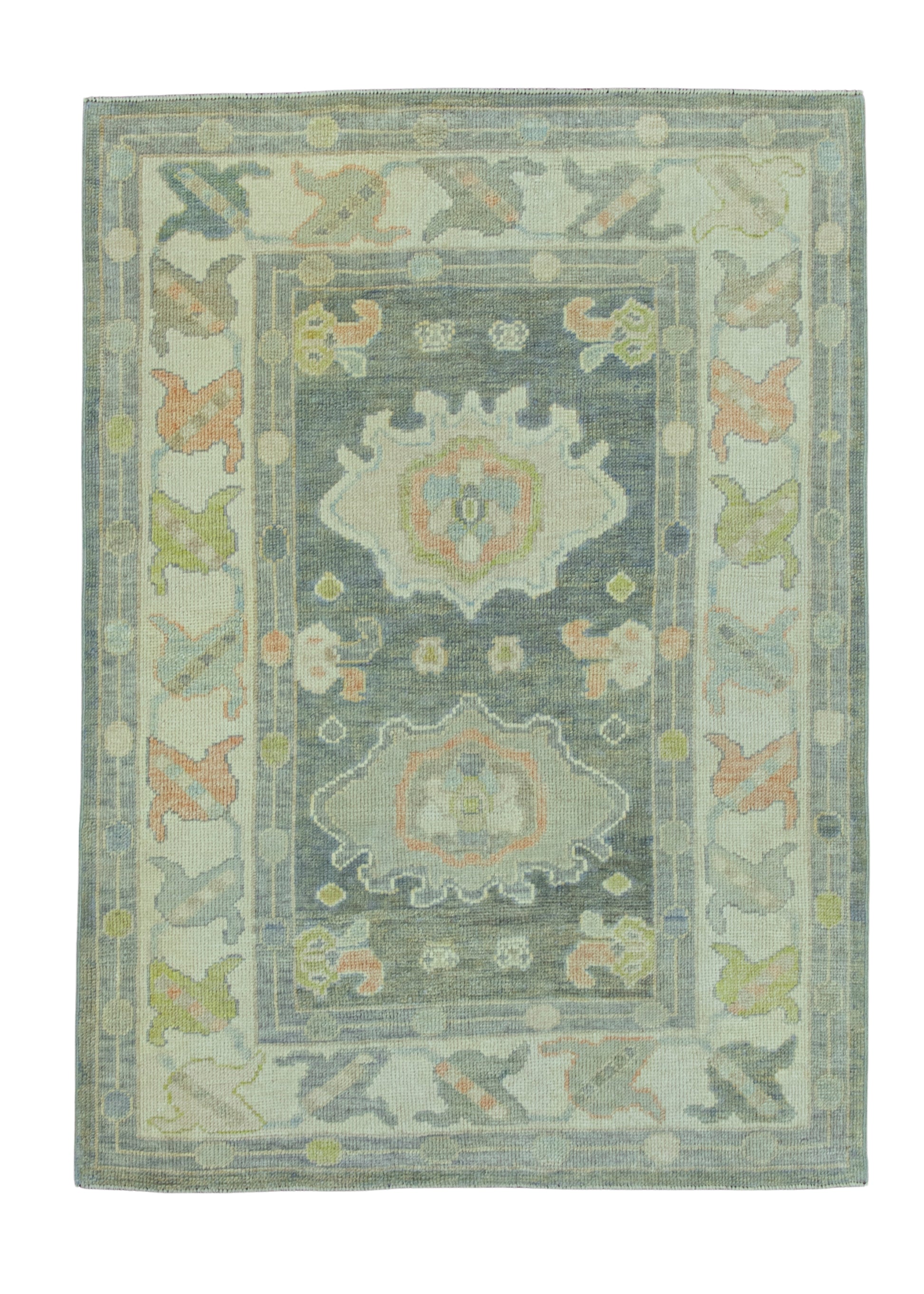 Turkish Oushak Rug 3'10" x 5'4" #20109