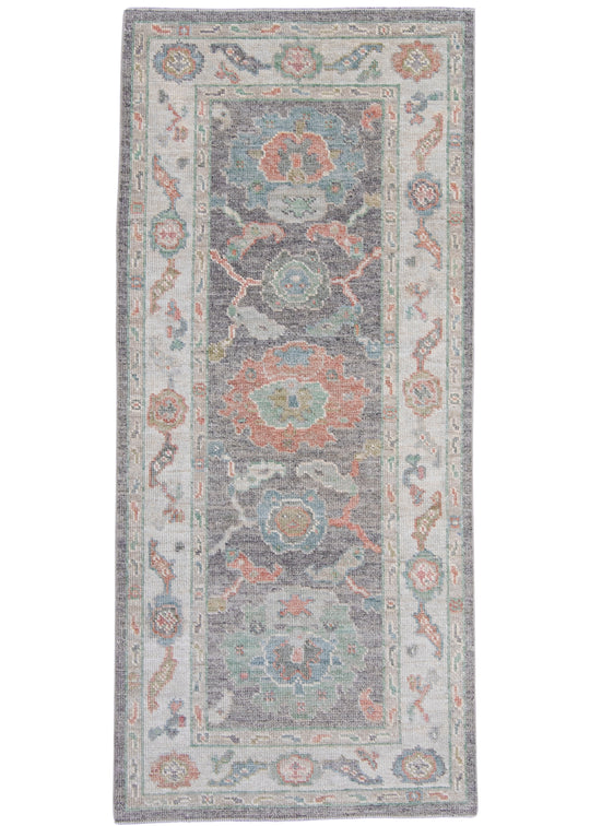 Turkish Oushak Rug 2'10" x 6'4" #16258