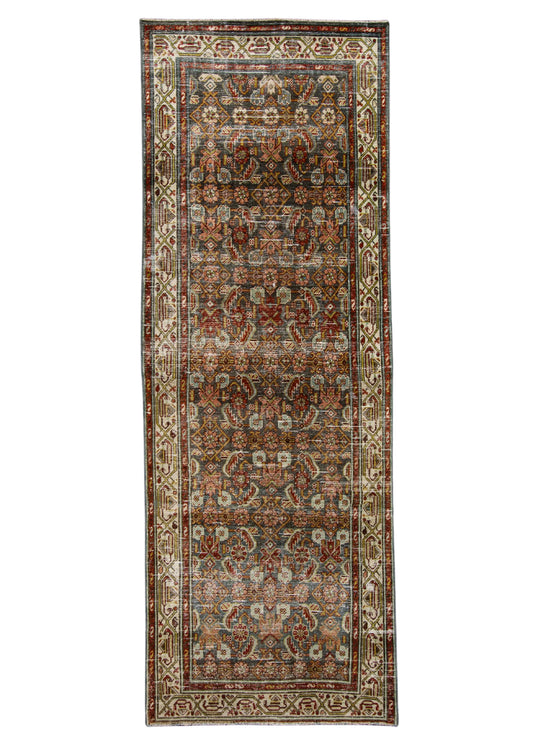 Turkish Antique Runner Rug 3'5" x 9'5" #23664