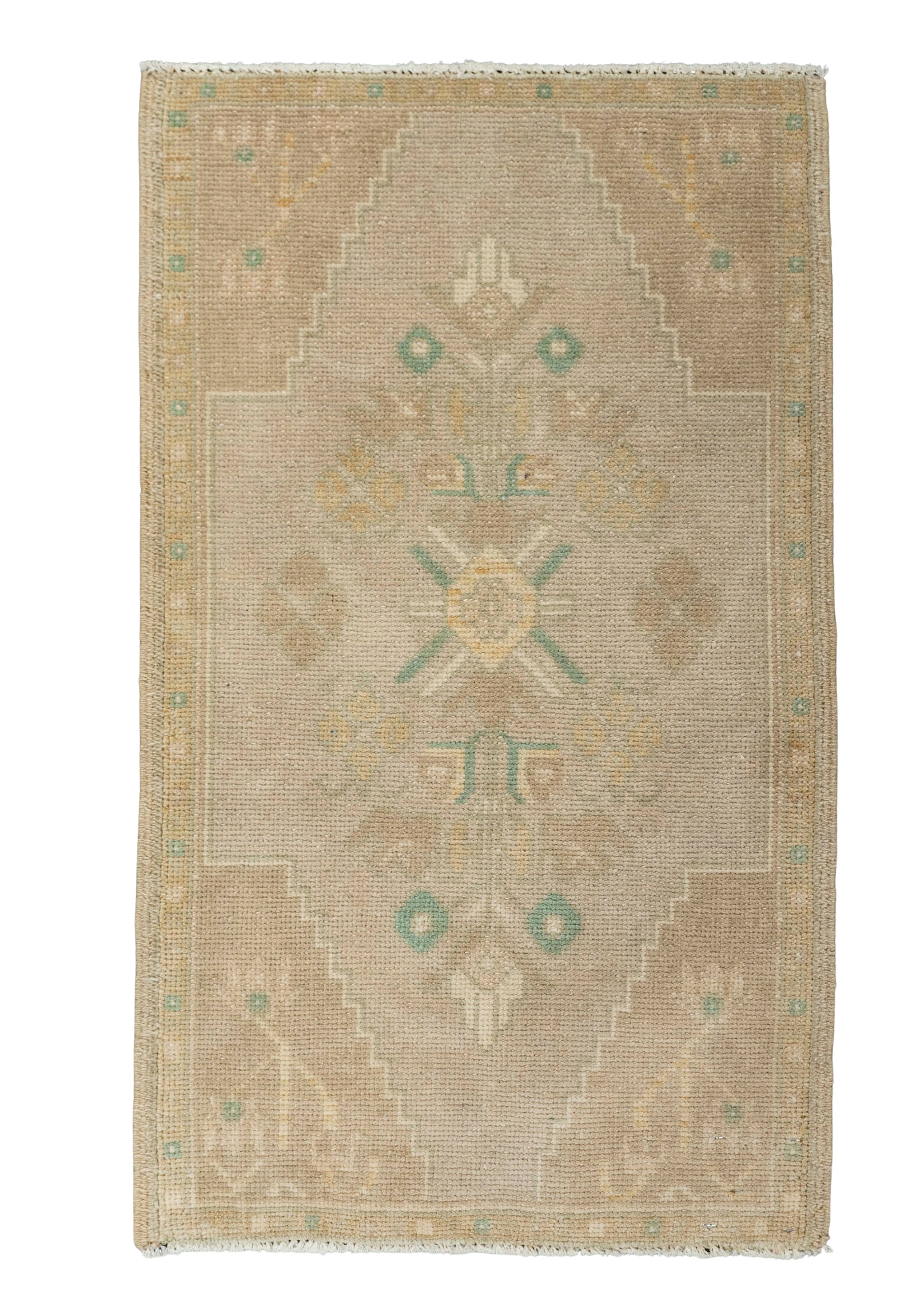Turkish Mini Rug Oriental Hand Knotted Vintage Rug 1'10" x 2'9" #21020