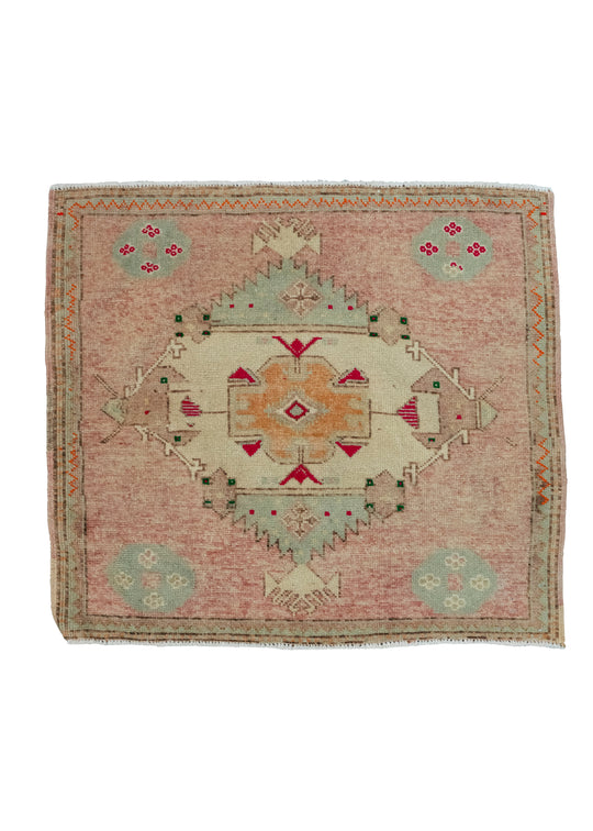 Turkish Mini Rug Oriental Hand Knotted Vintage Rug 2'6" x 2'3" #20621